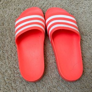 Hot Pink Adidas Slides